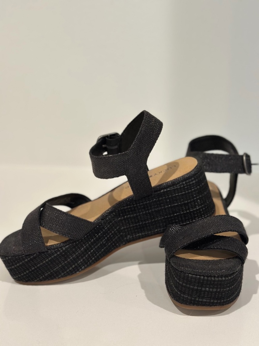 Lucky Brand Women's Bikaro Espadrille
Wedge Sandals NWOT, black, 8.5m